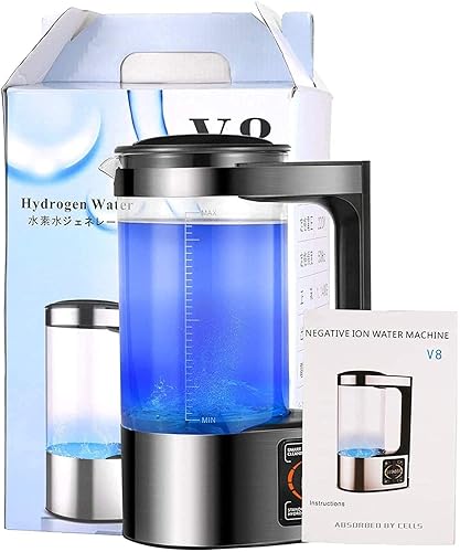 Miniatura 8 de Jarra de agua de hidrógeno, máquina ionizadora de agua de hidrógeno de 2 L, máquina ionizadora de filtro de agua alcalina con tecnología SPE y PEM,