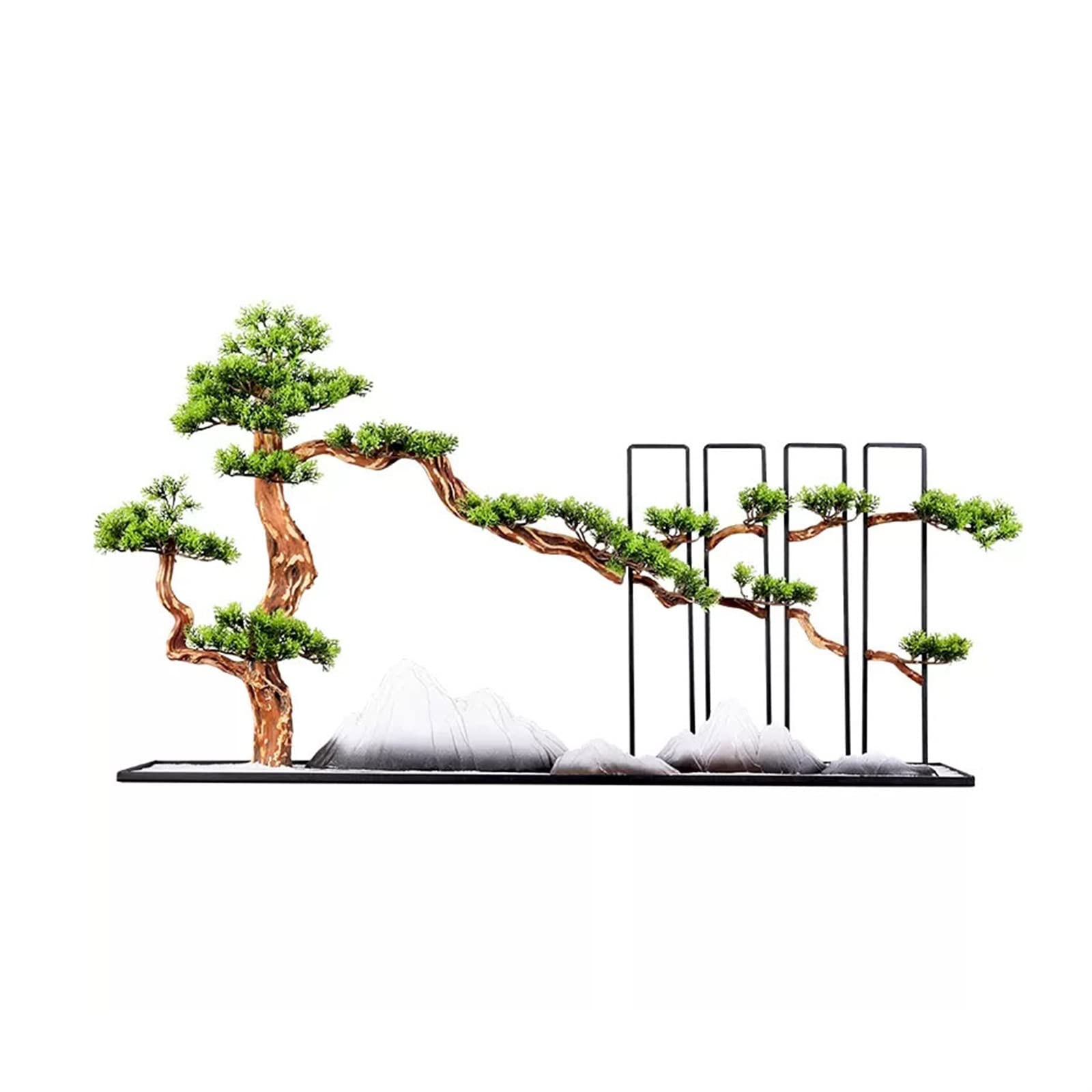 HCZKIUJY Artificial Bonsai Tree Artificial Bonsai Tree 43.3 Inches Large Green Simulation Welcome Pine Bonsai Tree Indoor Desktop Decoration Simulation Plant Fake Tree Fake Plant Decoration