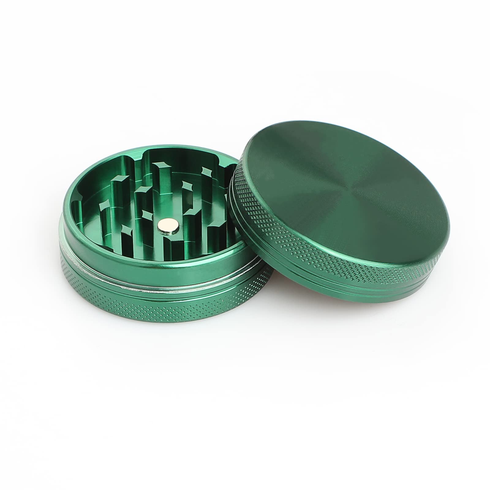Spice Grinder Crasher 2 Inch Portable Size with Magnetic Lid - Green