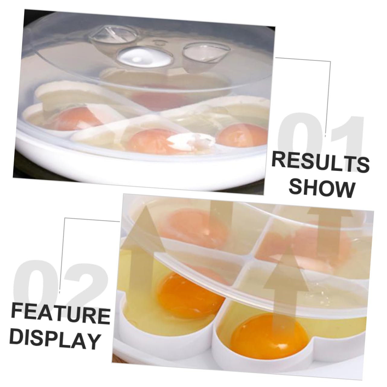 PRETYZOOM 2Pcs Microwave Egg Poacher Food Grade Egg Cooker Mold for Easy Breakfast Compact and Dishwasher Safe for Healthy Steamed Eggs