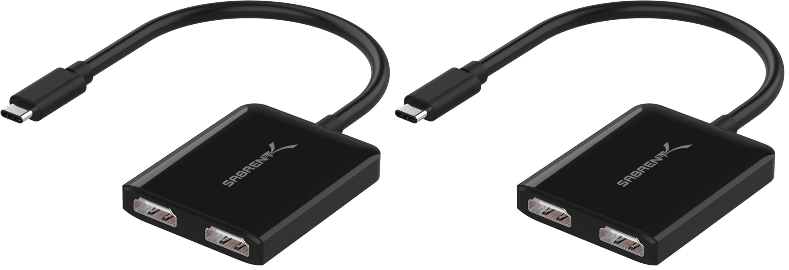 SABRENT USB Type C Dual HDMI Adapter [Supports Up to Two 4K 30Hz Monitors, Compatible with Windows Systems Only] (DA-UCDH) (Pack of 2)