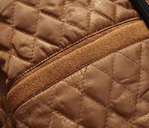 Image of chouyatou Men's Gentle Layered Collar Single Breasted Quilted Lined Wool Blend Pea Coats