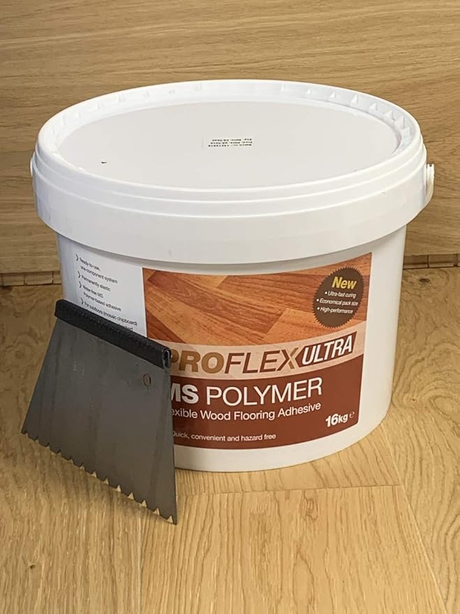 Proflex Ultra MS Polymer Wood Floor Adhesive 16KG + Free 6mm V Notched