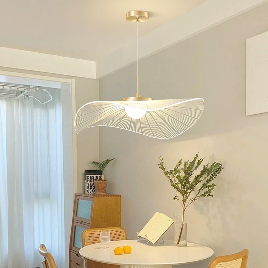 SYAXVOM Led Acrylic Chandeliers Modern Dimmable Pendant Light Shade With Remote Control Droplight White Chandelier For Living Room Bedroom Dining Room, 60cm