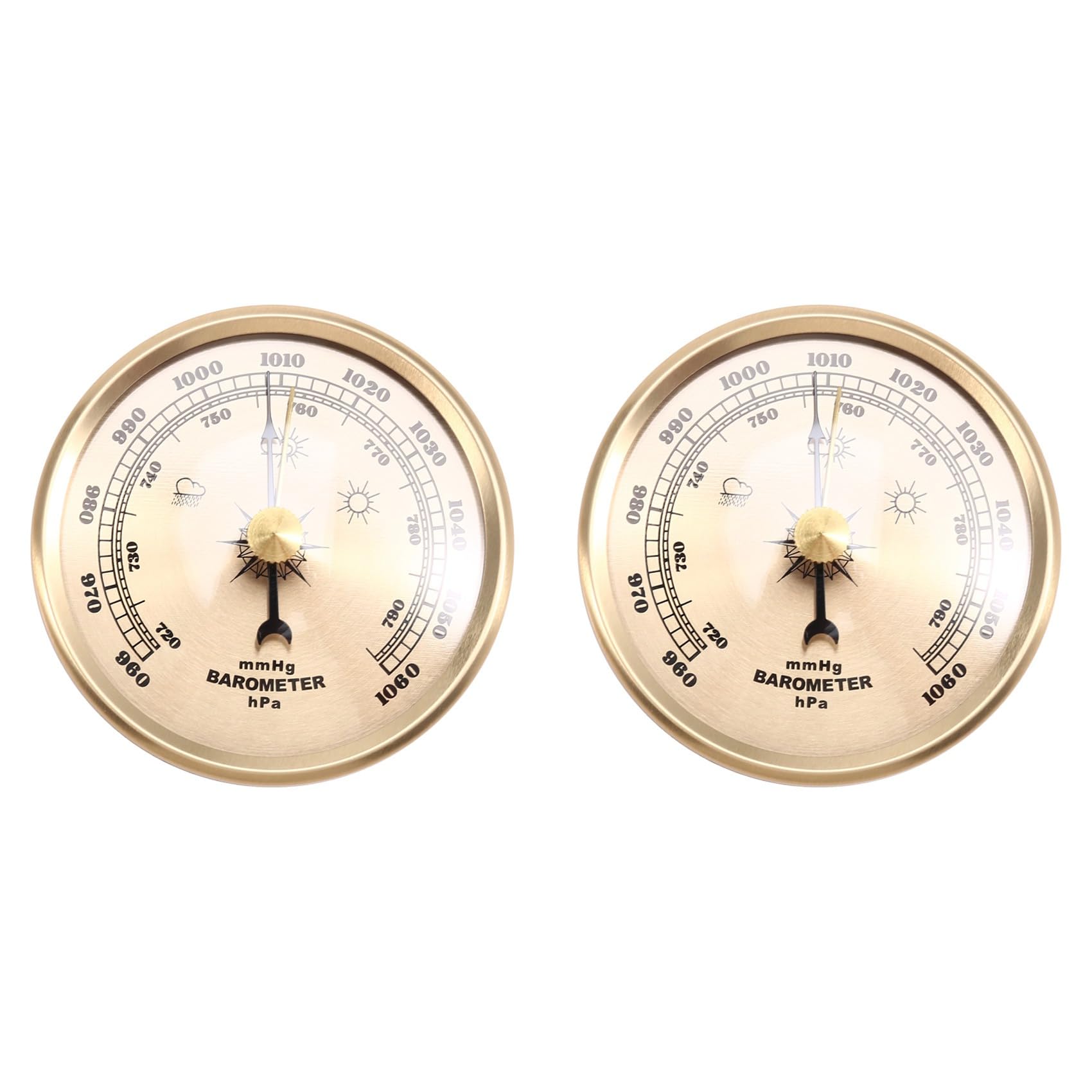 Jnchdghwa As Shown 2Pcs 70Mm Atmospheric Home Barometer Weather Forecasting Instrument Aneroid Barometer Gas Pressure Gauge