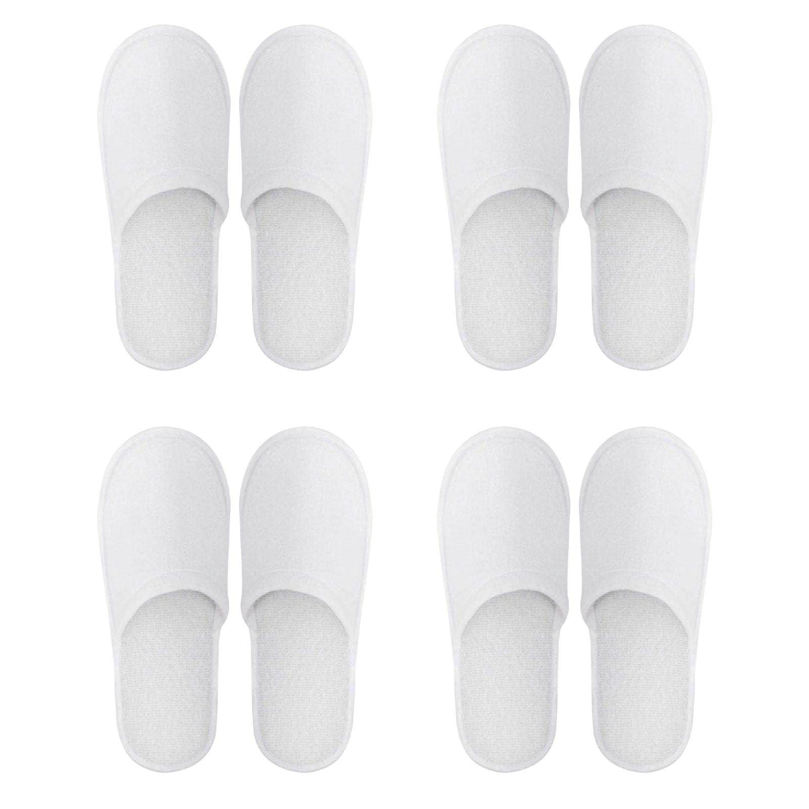 Comioke Pantofolea e Getta Antiscivolo, Pantofole Chiuse, Pantofole in Spugna Premium, Ciabatte Monouso per Hotel, Spa, Casa, Viaggi, Unisex, Lavabili, Misura Universale, 4 Paia