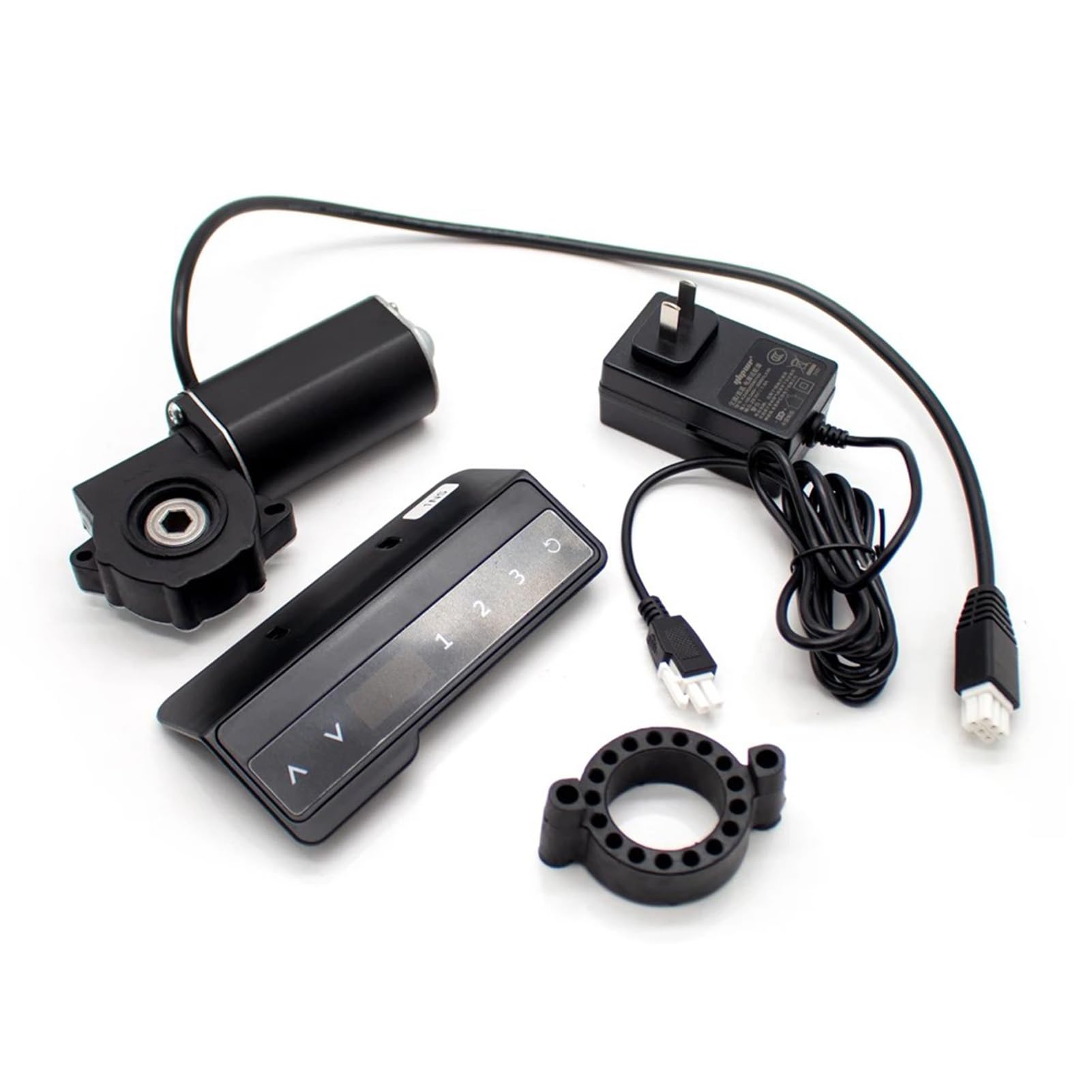 Moteur de Table surélevée 94A10, Kit de 3 pièces intégré à Commande Manuelle Ensemble de Moteur de Table élévatrice Accessoires de Bureau élévateur 40 kg, 107 TR/Min,6mm Hole
