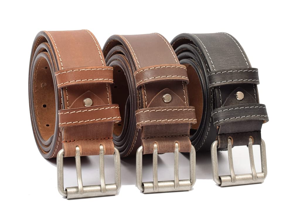 Menzo Kellnergürtel aus echten Leder, Gürtel für Kellnertaschen, extra breiter Kellnerbörsengürtel, Gürtel für Damen und Herren