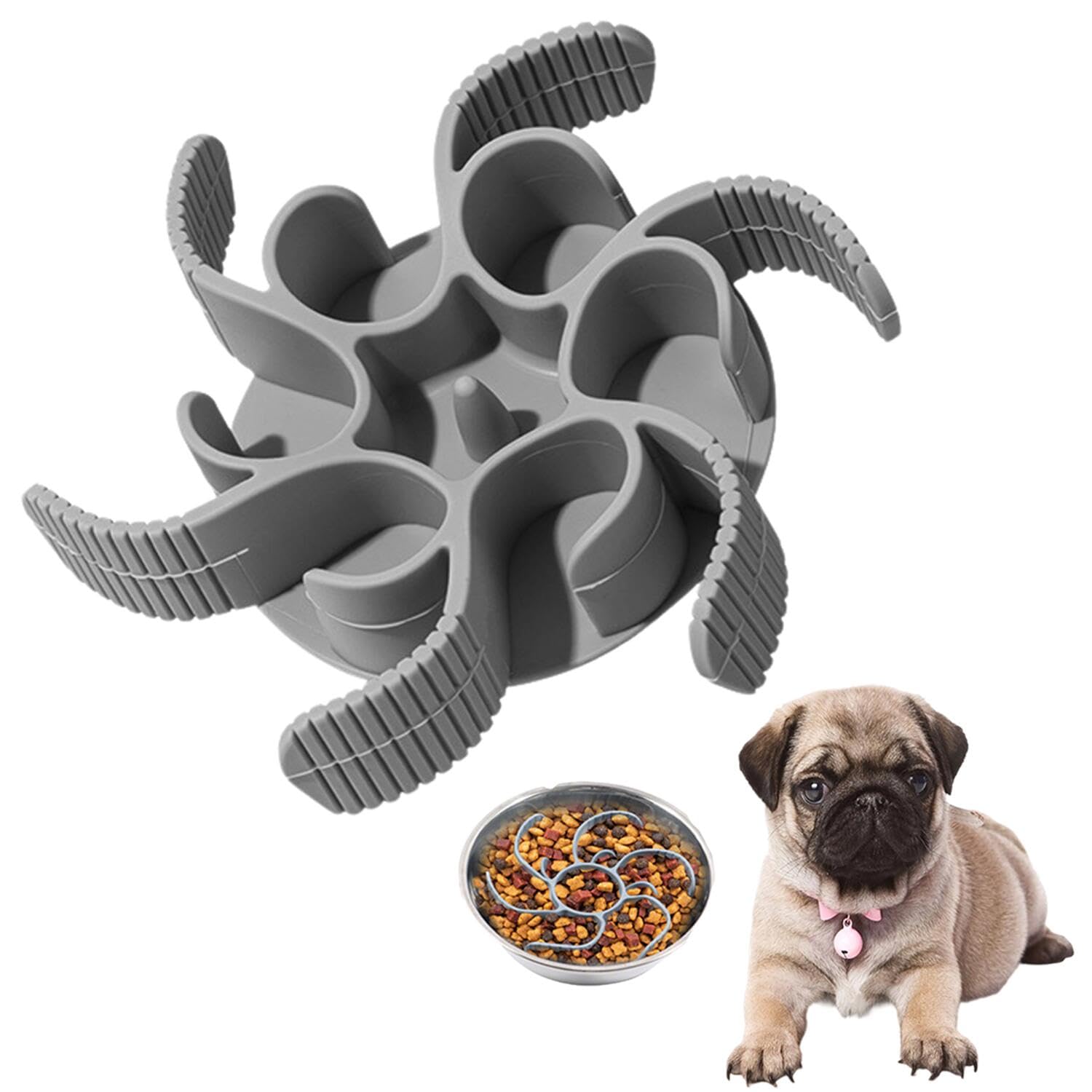 Amazon | Lifetips パグ（Pug） 早食い防止 食器 犬猫用 スロー