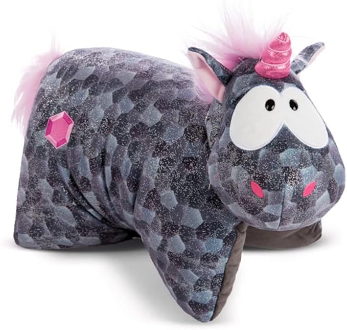NICI 47654 Kuscheltierkissen Einhorn Diamond Dust 40x30cm Plüsch glitzernd, Grau