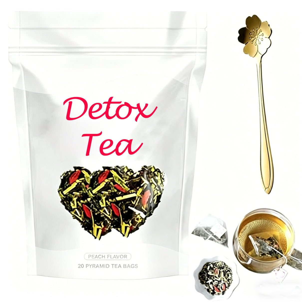 Detox Tee zum Abnehmen Original, Detox Tee Entgiften und Abnehmen, 28 Tage Stoffwechselkur mit Camellia, Ginseng & Löwenzahn, Entgiftung & Gewichtsverlust natürlich unterstützen (84 Tage)