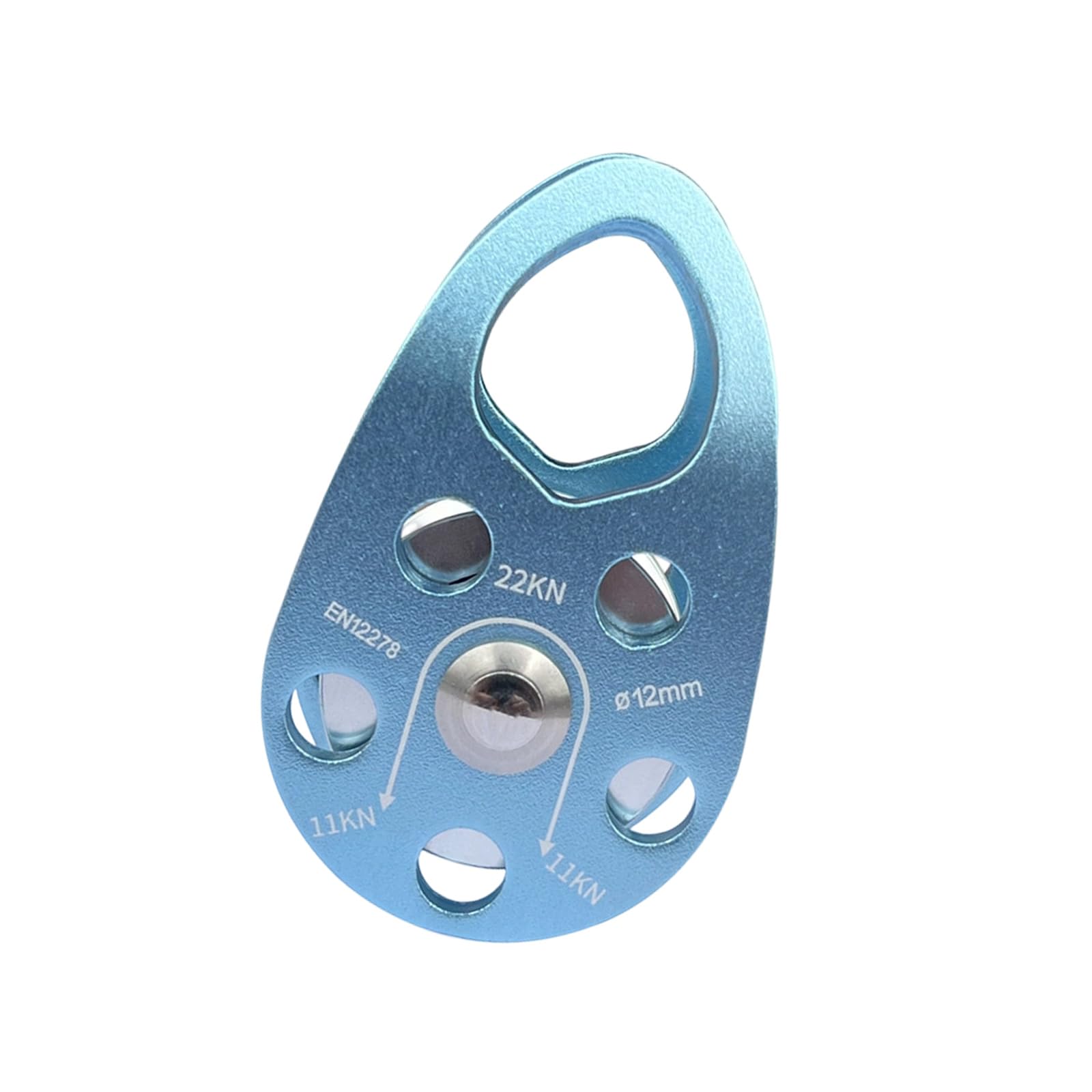 Kaccde Sky Blue Strength Aviation Aluminum Single Wheel Pulley With Ball Bearing For Machinery And Lifting Operations Industrial Strength Roller Bearing Pulley