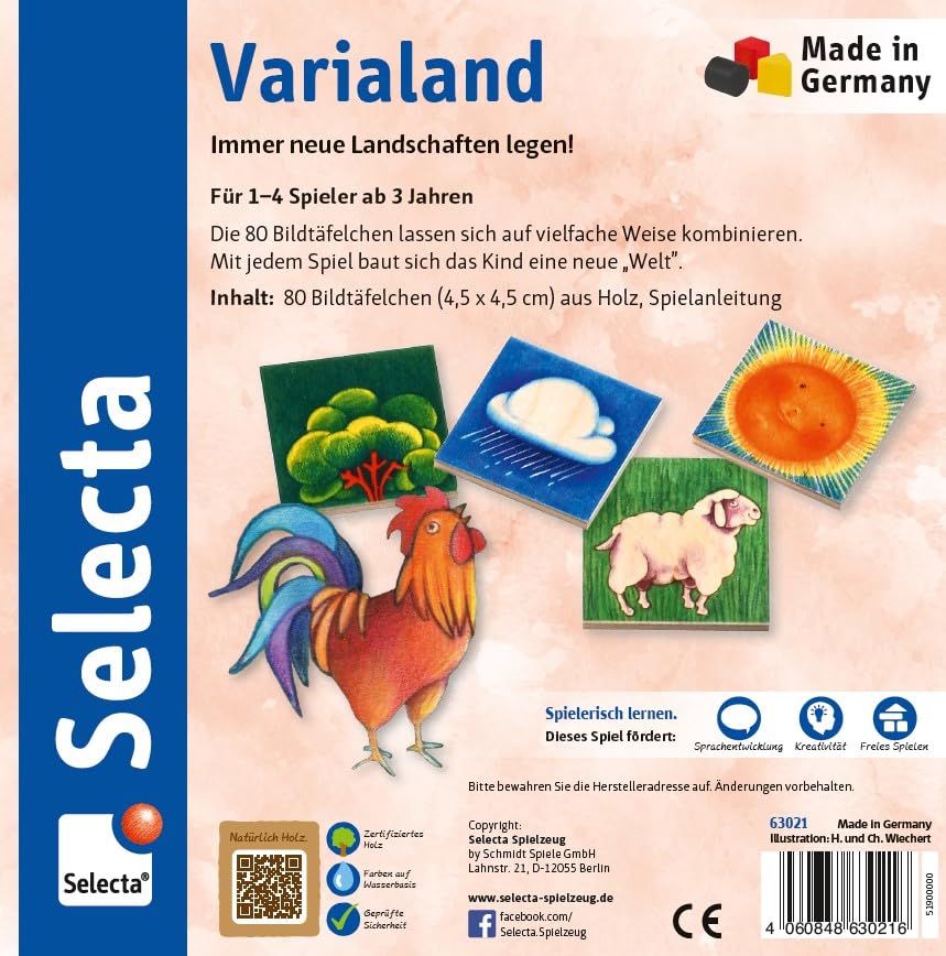 Varialand Juego de Fichas de Madera miniatura 2