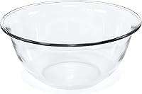 Vista 3 de Red Co. 10.5” Dia Round Clear Glass 3 Qt Mixing Prep and Serving Bowl, Large