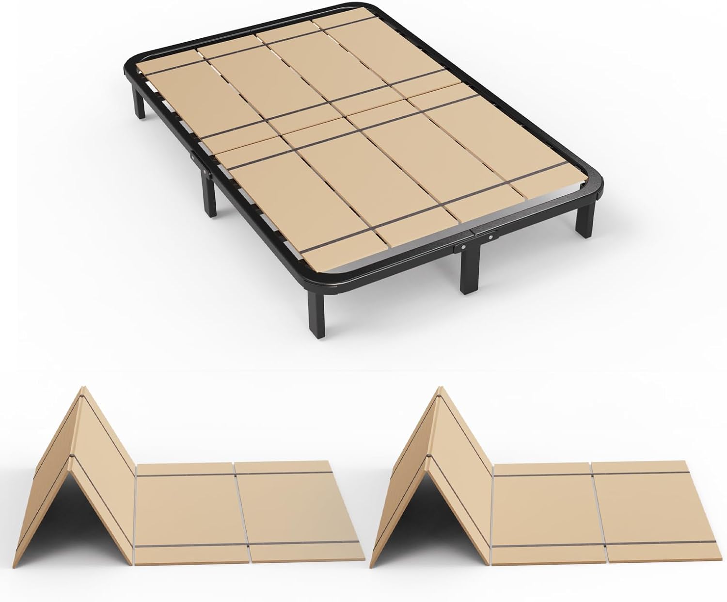 Imperijade® 𝗕𝗲𝘁𝘁𝗲𝗿 𝗦𝗶𝘇𝗲 & Thickest – Premium 10mm (76'x 38' Twin Size) | Twin Bunkie Board| Bed Support Slats | Bed Board | Modular Portability Design, Easy Setup