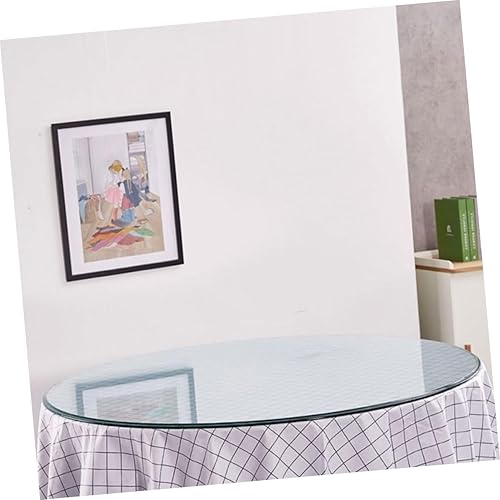 Miniatura 2 de Outanaya Mesa de cristal Mesa redonda de cocina Mesa de comedor transparente de vidrio transparente Mesa de comedor transparente Mesa de vidrio