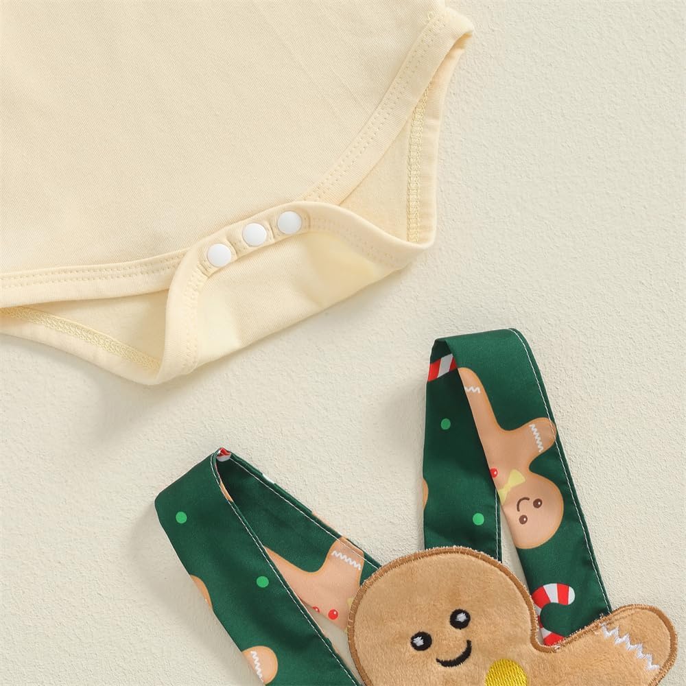 FIOMVA My First Christmas Baby Girl Outfit Newborn Romper Skirts Set Fall Winter Infant Christmas Dress Overall Clothes - Image 8