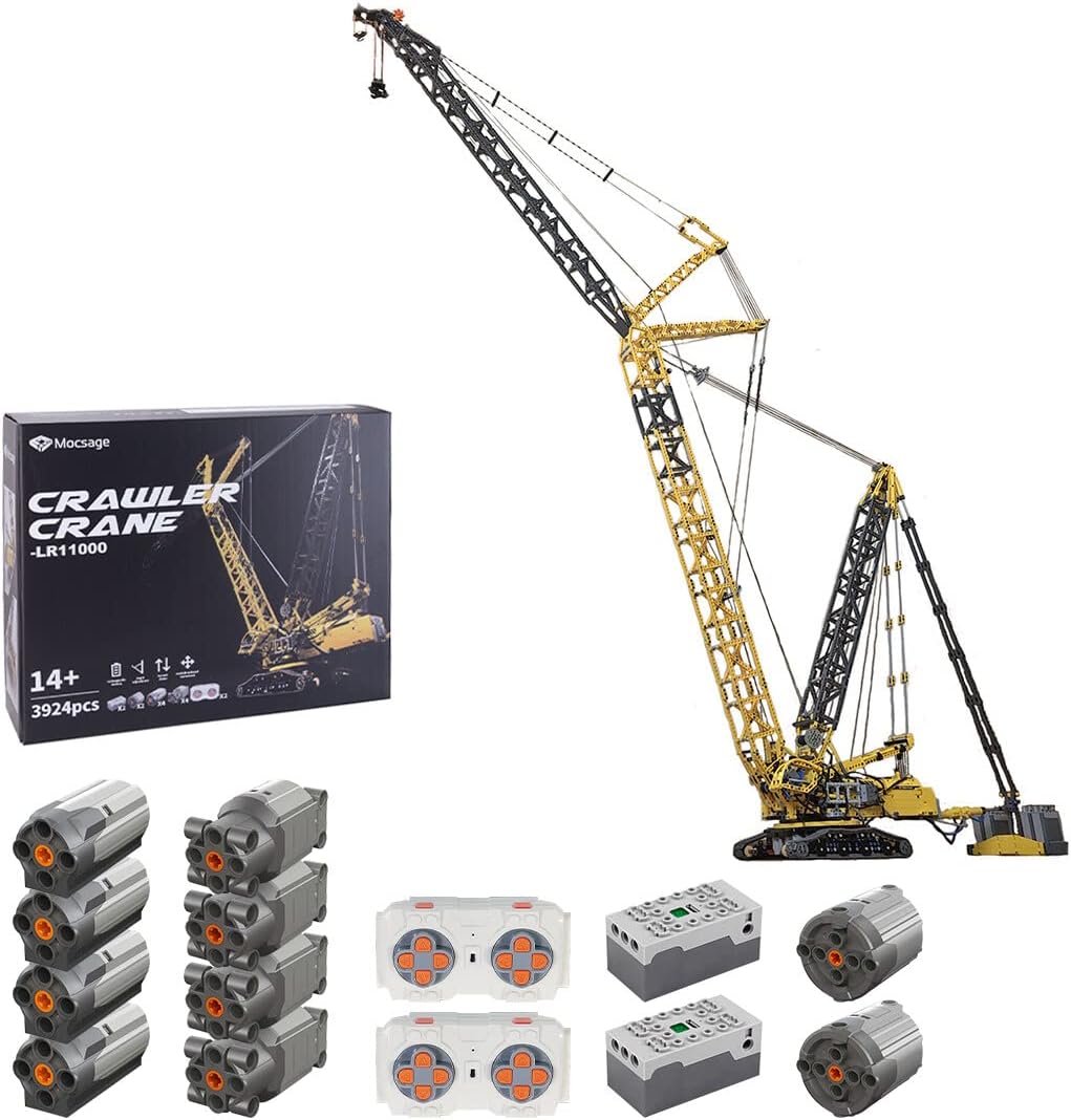 LAKIN Technic Grue Jeu de Construction pour Liebherr LR 11000, 2.4Ghz RC Grue Circulaire 