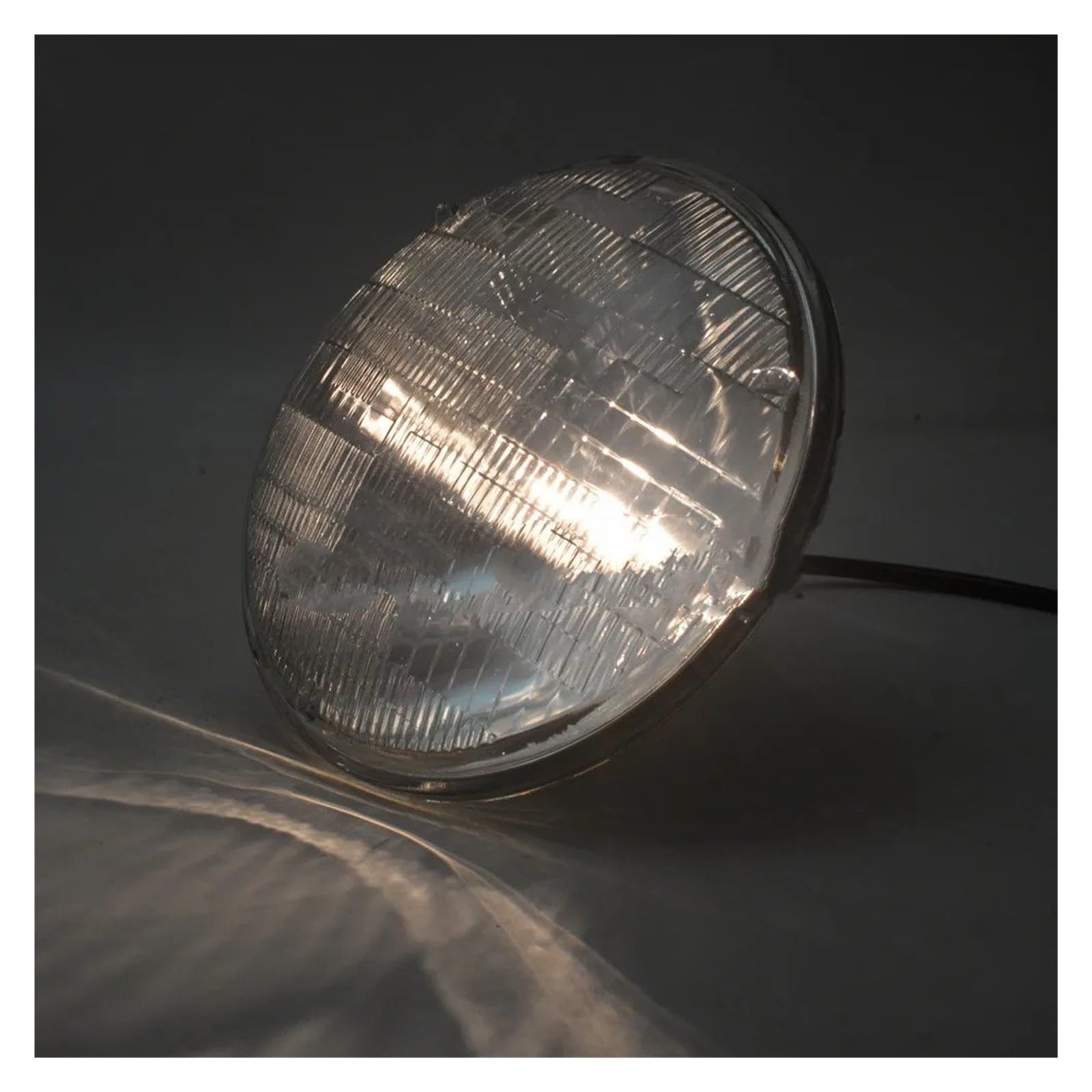 Fari Per Motociclette 5.75 "Vintage Motor Alogeno Faro Testa Lampadina Sigillata Fascio Di Vetro Hi Low Del Motociclo Cafe Racer Custom(Clear-5.75inch)