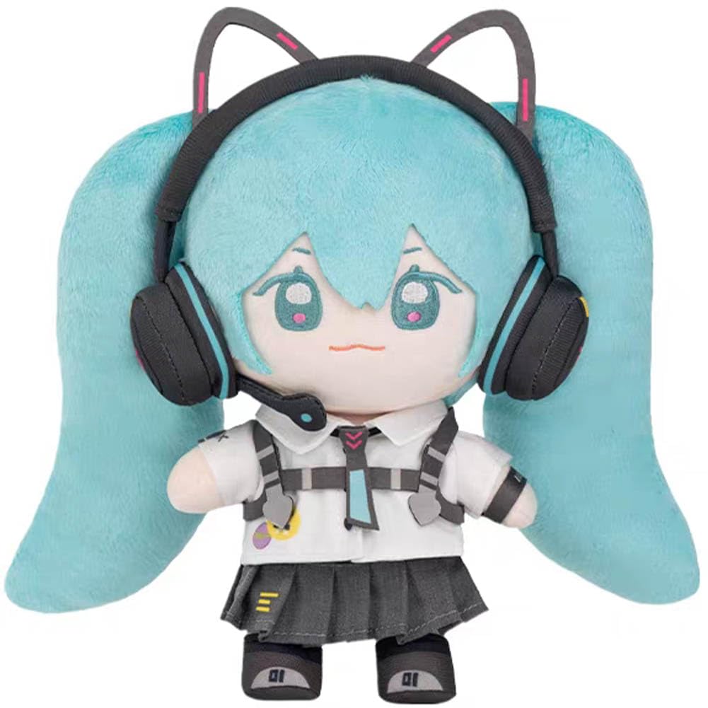 Miku Plüschfiguren, Anime, Miku, gefüllte Plüschfigur, 20 cm, stehender Charakter, weiches Anime-Kissen, Heim-Plüschkissen, Sofa, Dekoration, Bettwäsche, Geschenk