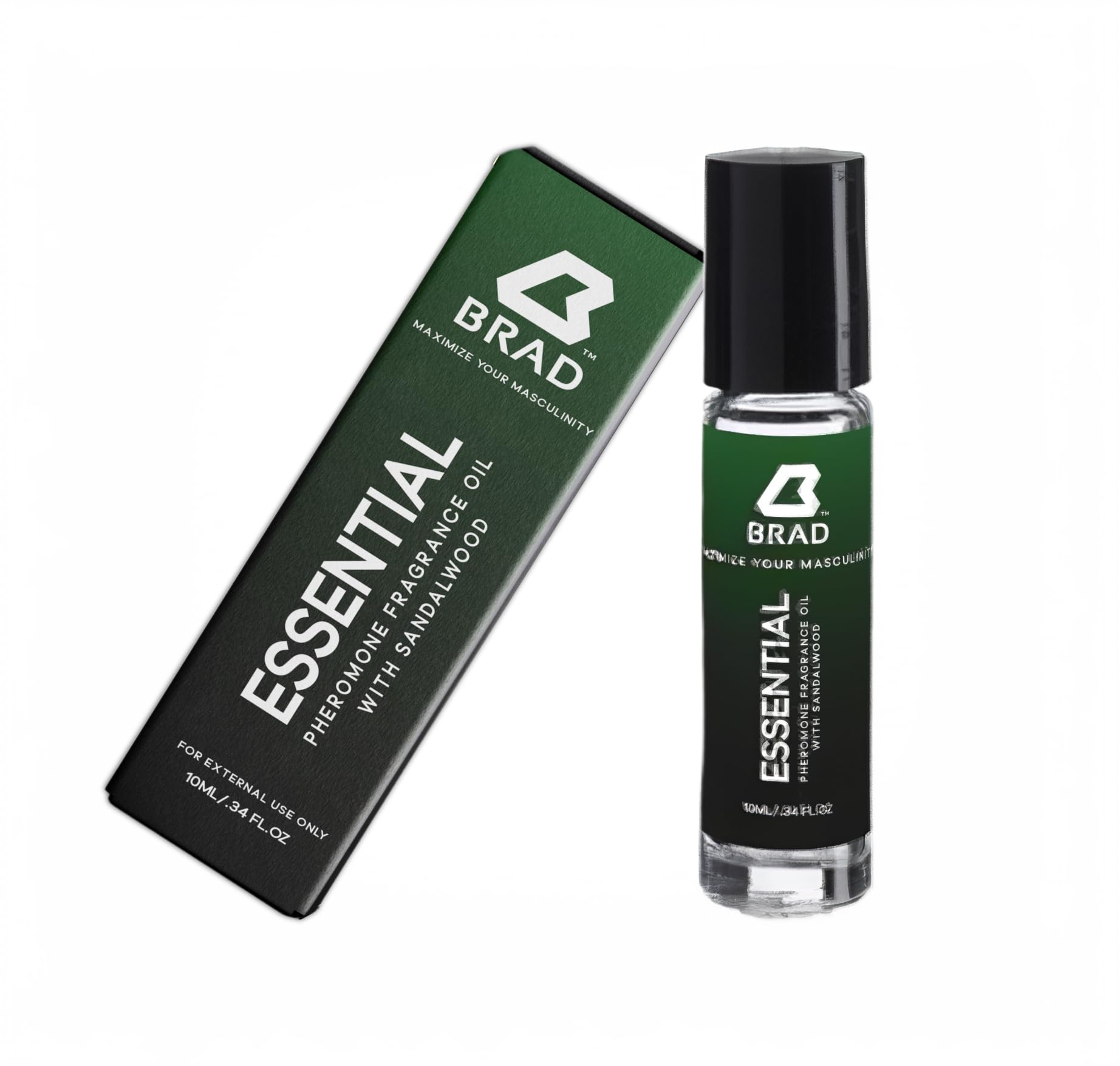 Brad High Dose Pheromone Essential Oil Cologne for Men - Potent Pheromone Fragrance, Timeless Scent, TSA Ready