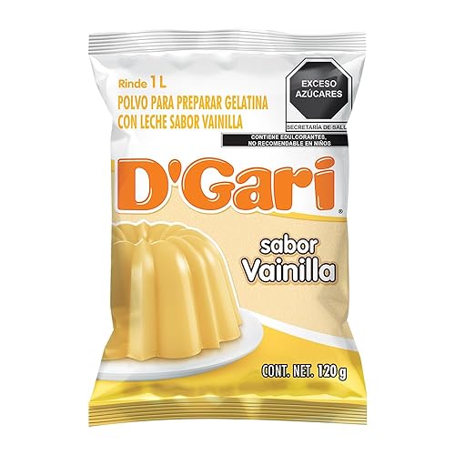 D'Gari Gelatina Postre Vainilla - Dgari Vainilla paquete de 5 (VAINILLA)