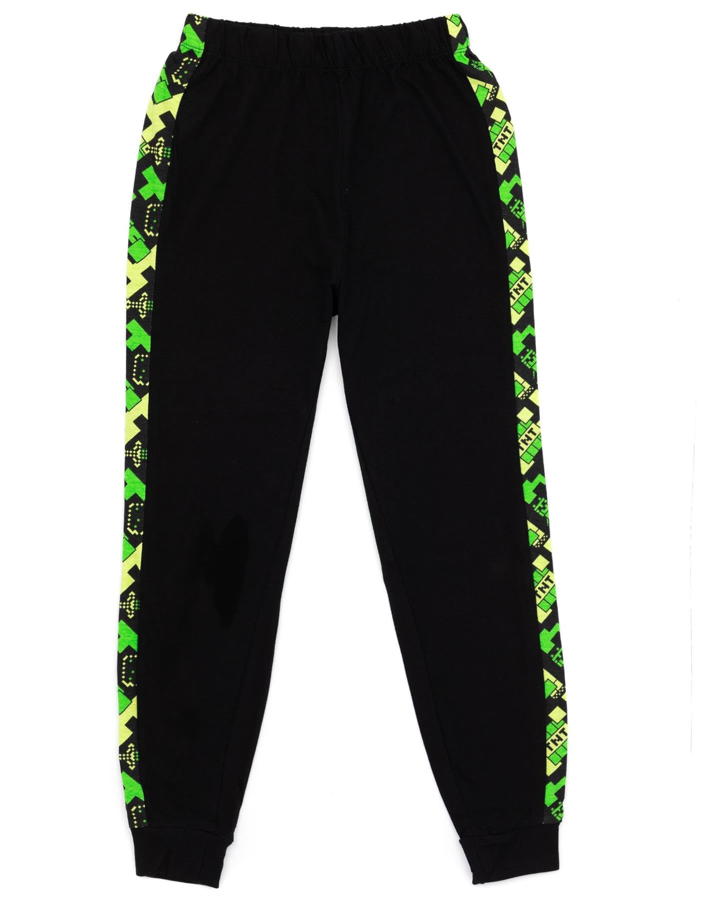 Minecraft Pyjama für Jungen | Optionen lange oder kurze Hosen & Gamer T-Shirt | Pyjama-Set Kinder Creeper Merchandising Geschenk-Set, langes Bein, 7-8 Years