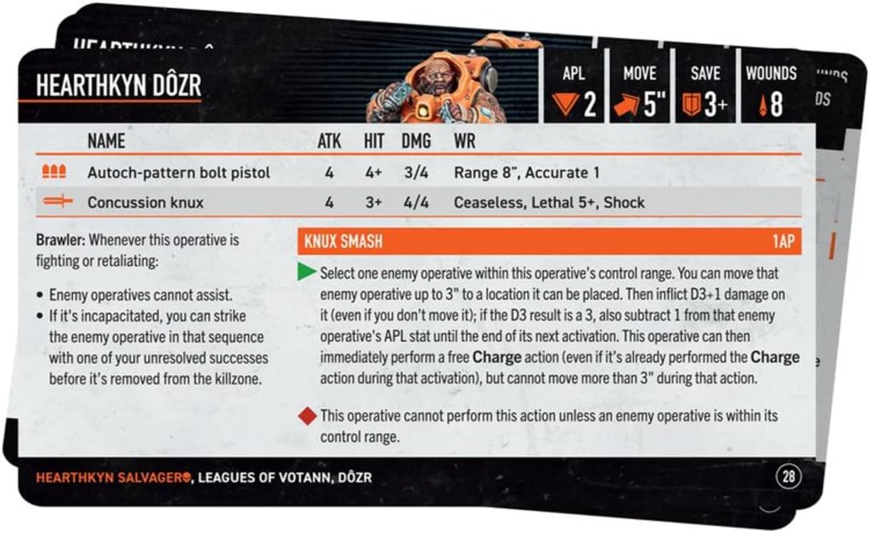 Games Workshop - Warhammer 40,000 - Kill Team: Datacards - Hearthkyn Salvagers (2024 Edition)