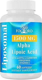 Fogoro Alpha Lipoic Acid 1500 mg-Liposomal ALA Supplement 60 Softgels