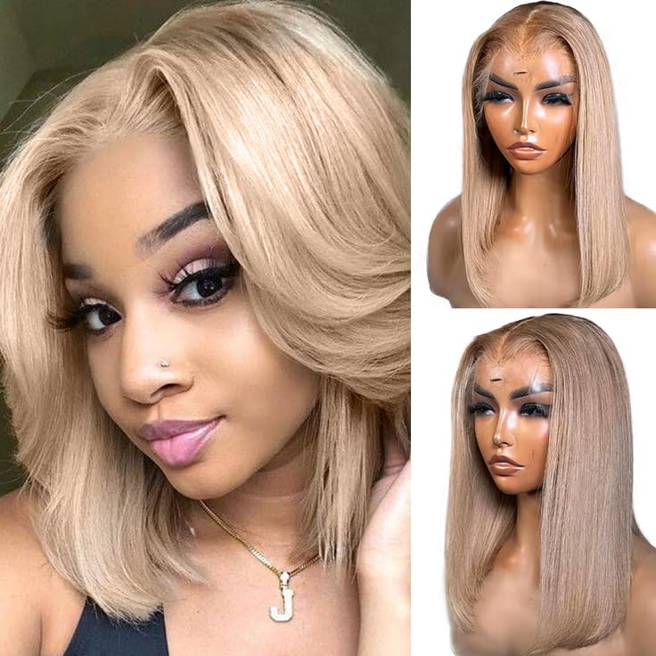 Sexy Ash  blonde  lace front bob wig Amazon.com : Ombre Ash Gray Blonde Wavy Lace Front Bob Wig  main image 2