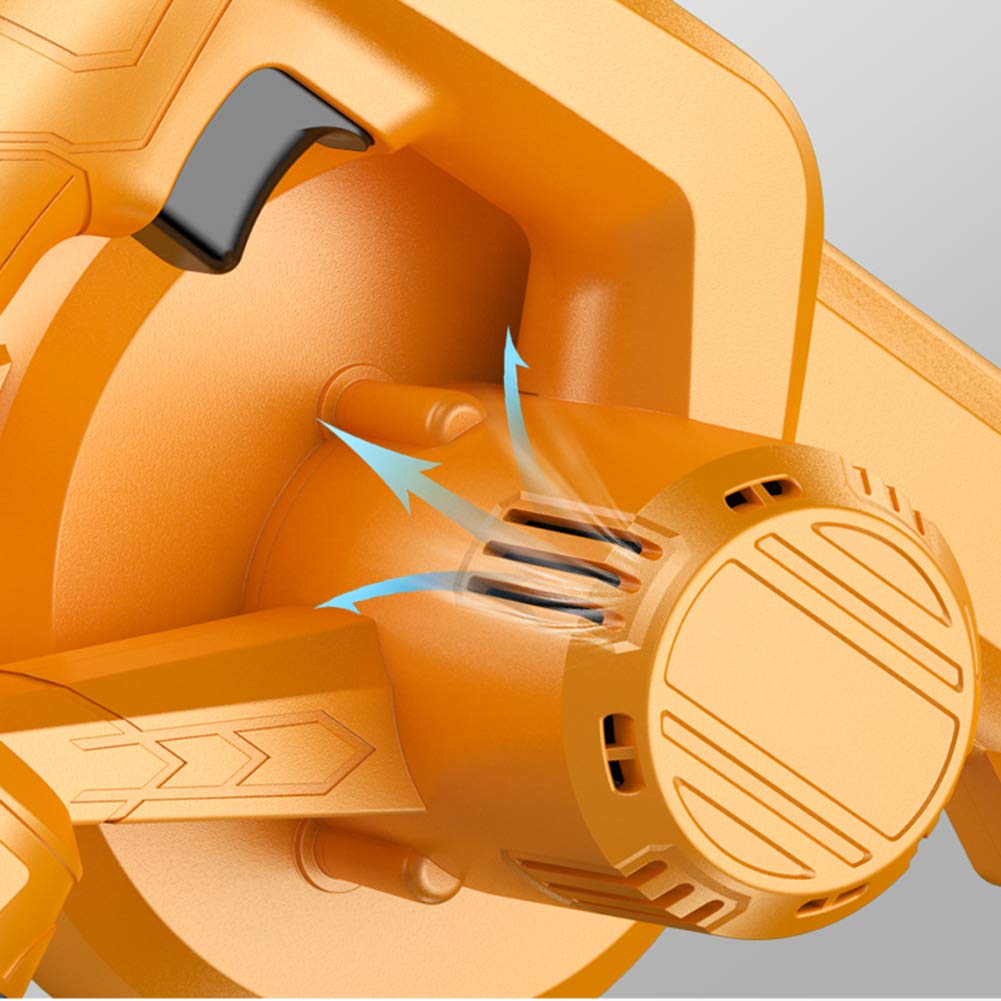 21V/3AH Soffiatore A Batteria,2 in 1 Spazzatrice e Aspirapolvere Elettrico con velocità Variabile e Ioni di Litio,per Soffiare Foglie Rimuovere Polvere(Arancione)