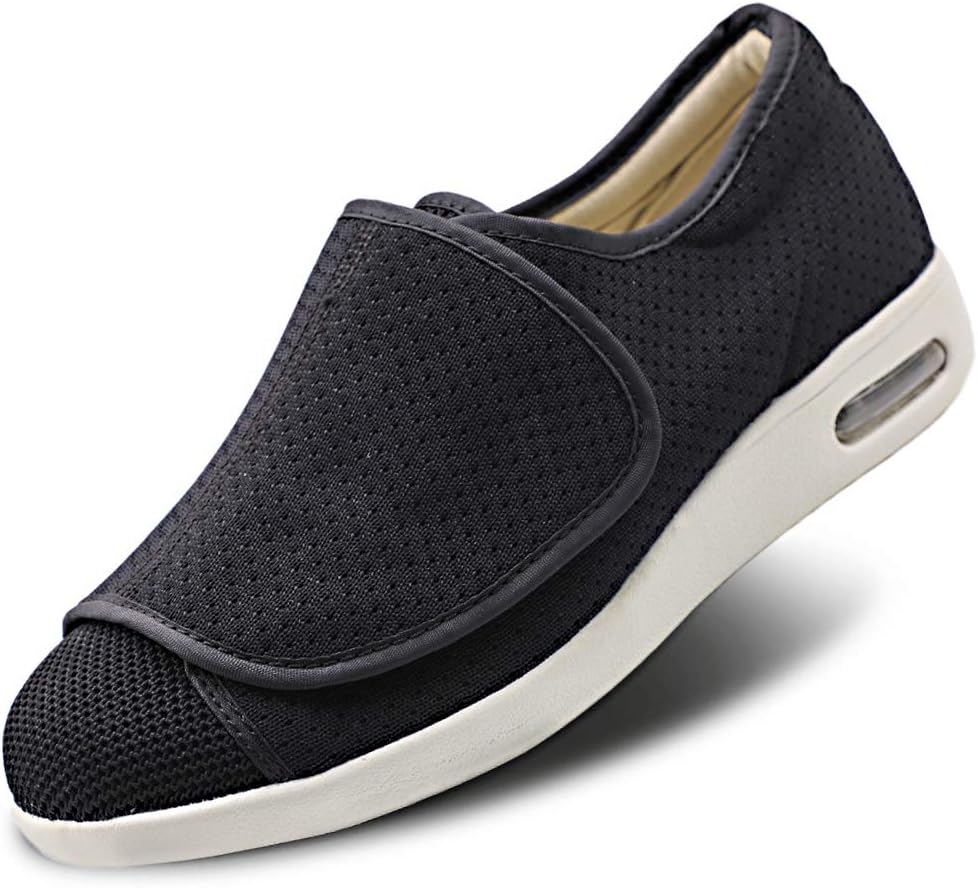 Womens Proven Foot Pain Relief Diabetic Shoes with Arch Support,Memory Foam Insole Wide Width Walking Orthopedic Edema Swollen Feet Arthritis Indoor/Outdoor Black
