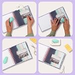 Craftelier - Magnetic Stapler for Paper, Photographs, Scrapbooking and Craft Materials | 1000 Staples Included | Capacity to Staple up to 6-8 Papers Together | Turquoise and White Colour