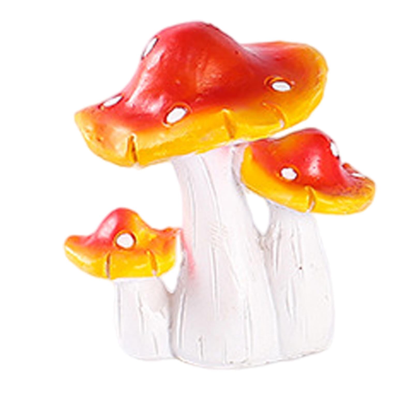 Derwrtup Estatuas de Setas de Resina, Decoraciones de Setas,Favores de Fiesta de Figuras de | Adornos de Setas de jardín de Hadas, Decoraciones de Pastel de Setas para el césped del Patio del hogar