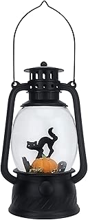 Evelyne GMT-10334-B The Cat On A Pumpkin Halloween Snow Globe - LED Lighted Halloween Lantern - Battery Operated Swirling Water Glitter Globe for Halloween Home Decor - coolthings.us