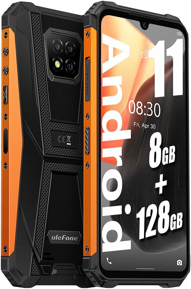 Ulefone Armor 8 Pro Smartphone Android 11 4G a Prueba de Golpes - Helio P60 Octa-Core 8 GB + 128 GB, 6.1