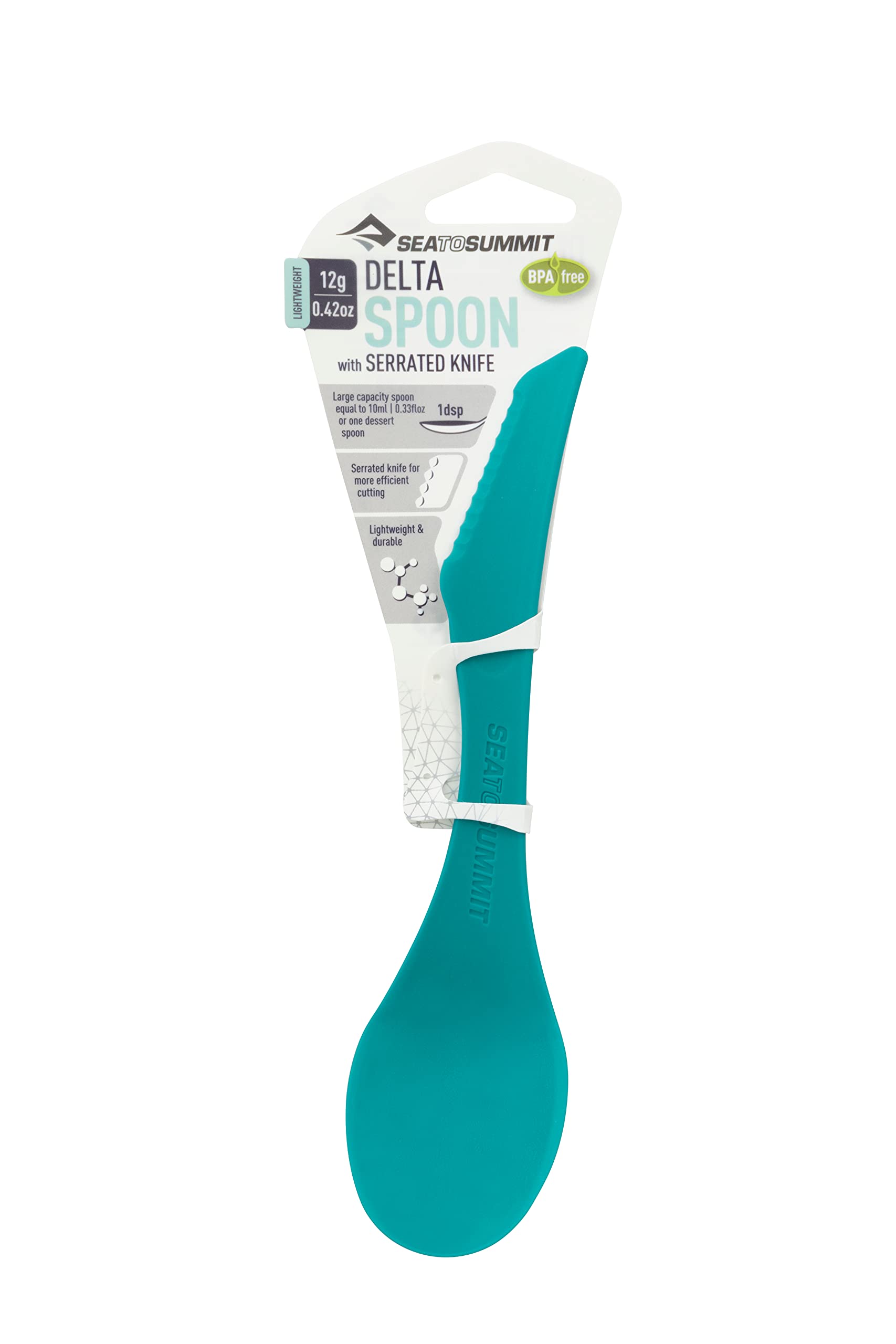 Set Posate Sea To Summit Delta | Coltello, Forchetta, Cucchiaio Ultraleggeri - Colore Blu Pacifico