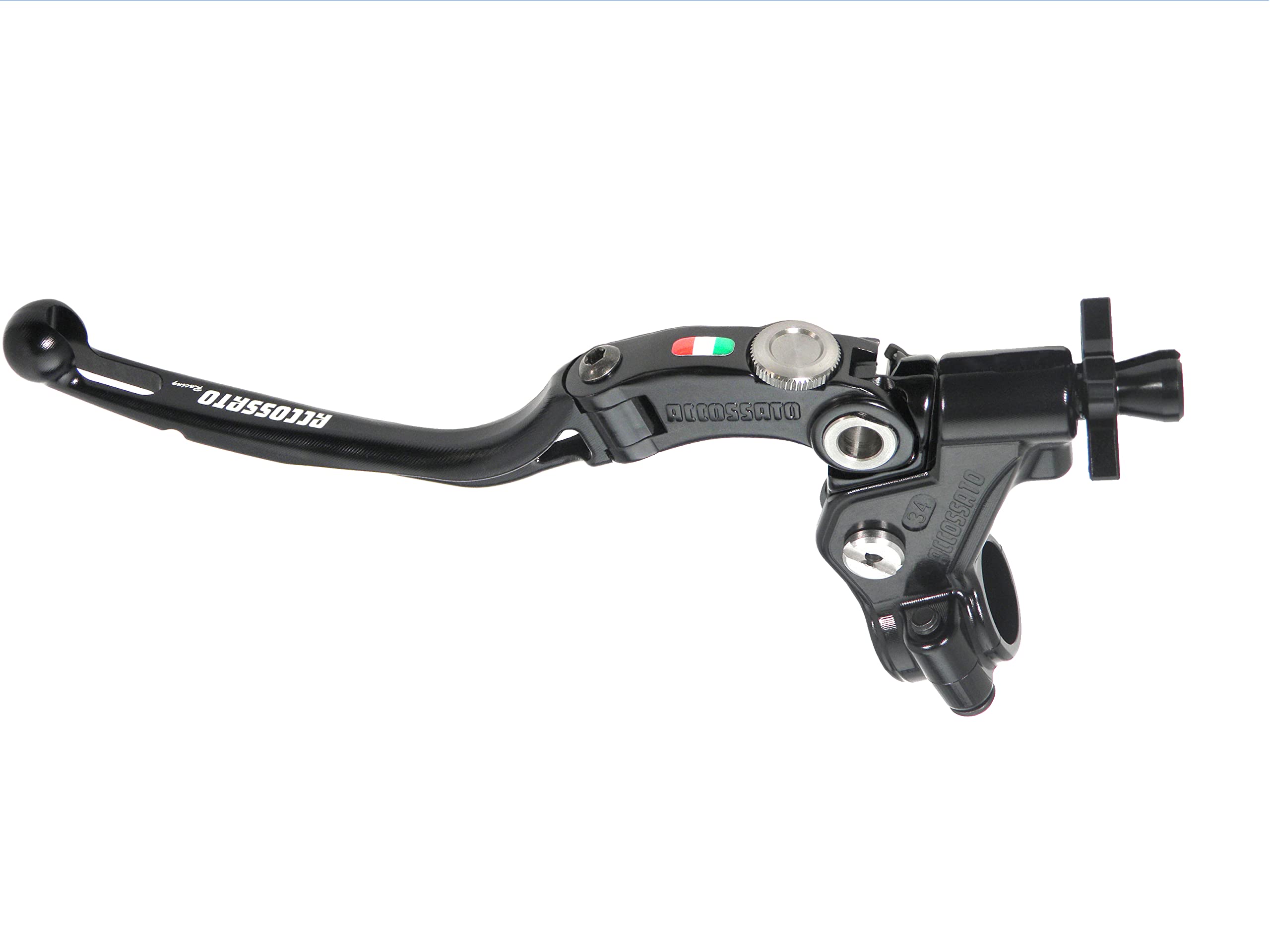 ACCOSSATO Commande d'embrayage à câble Racing avec Levier articulé coloré (Bouton+Levier+régulateur), avec Fixation Micro pour Yamaha YZF-R6 de 2005 à 2022 CC 600