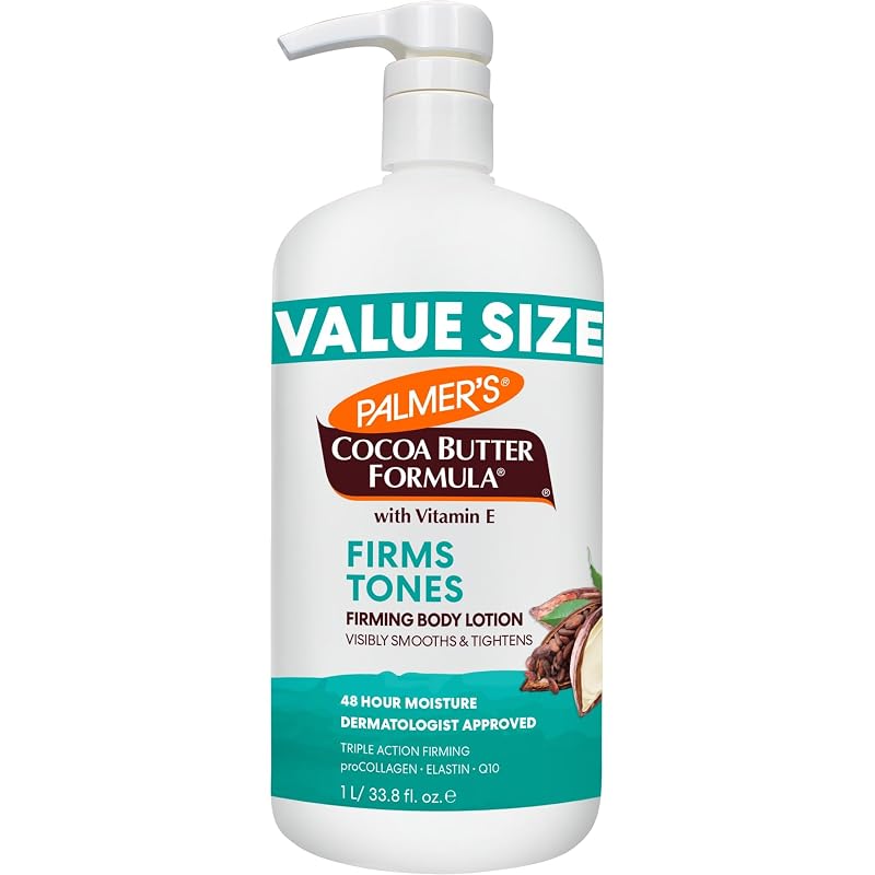Loção Corporal Palmer’s Cocoa Butter Formula com manteiga de cacau, vitamina E, colágeno, elastina e Q10, 1 L