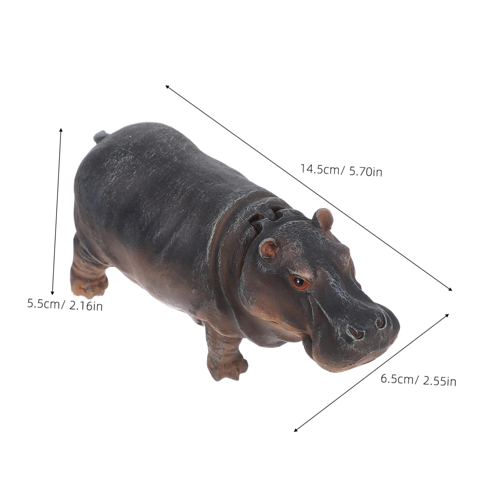 Sosoport Hippo Aquarium Air Pump Lifelike with Oxygen Pump Enhances Water Oxygen Levels for Fish Tanks Easy Installation Creative Aquarium Decor