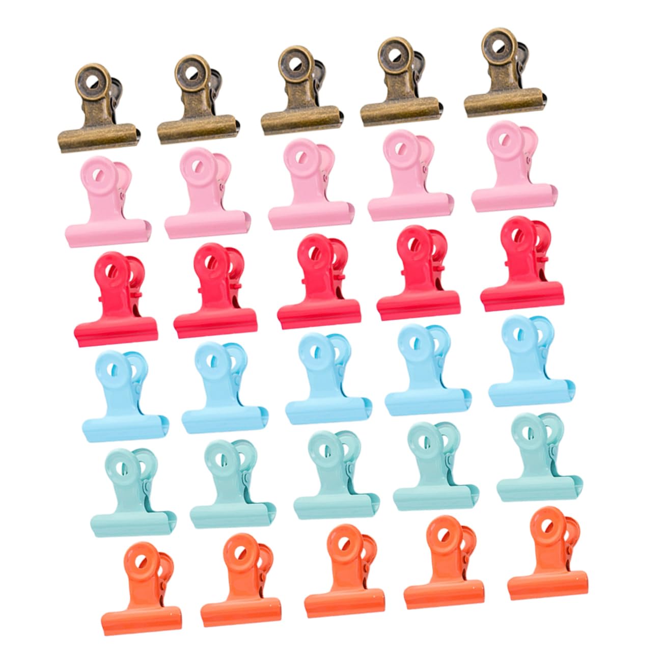 Lurrose 120stücke Metallrundclip Bunte Binder Clips Für Büro Und Schule Stabile Papierhalter Für Dokumente Und Notizen Für Organisation Und Präsentation