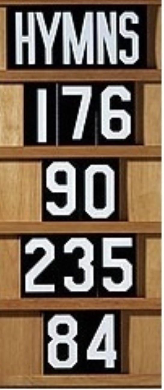 Gifts Of Faith Hymn Board Numerals - Included 5 sets of numerals (0-9) and the word ''HYMNS'', Black