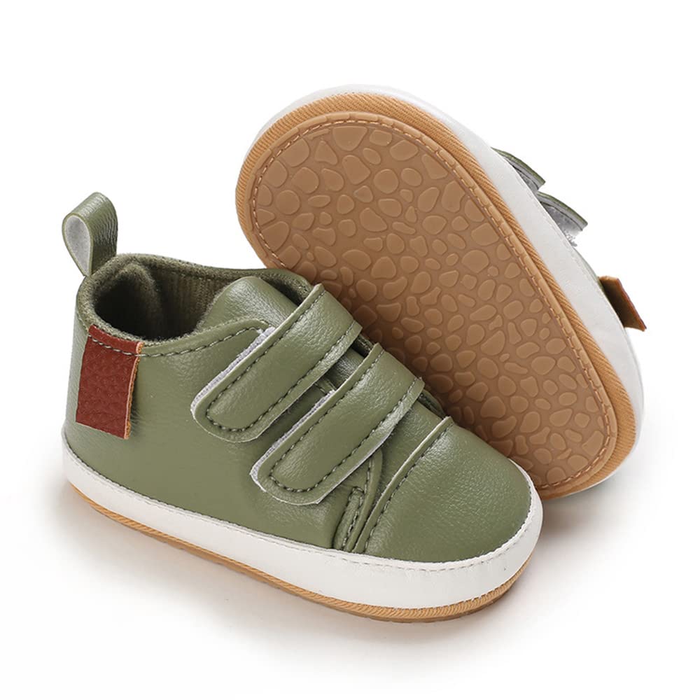 Clowora Baby Boys Girls Shoes Non-Slip Rubber Sole Sneakers Infant First Walking Toddler Crib Shoes Newborn Loafers Flats.