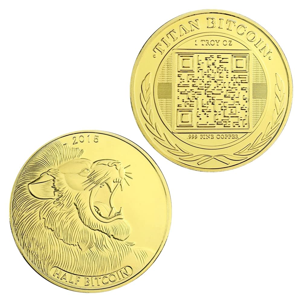 Half Bitcoin 2015 Lion Collectible Physical Crypto Souvenir Coin Collection  | Desertcart Paraguay