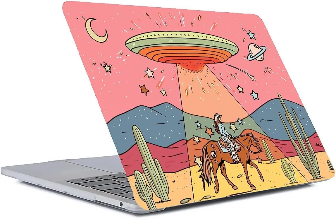 Compatible with MacBook Air 13 inch Case 2020 2021 M1 A2337 A2179 A1932, Plastic Hard Shell Case for Mac Air 13 with Touch ID (2018-2021) - Cute Cartoon Cat