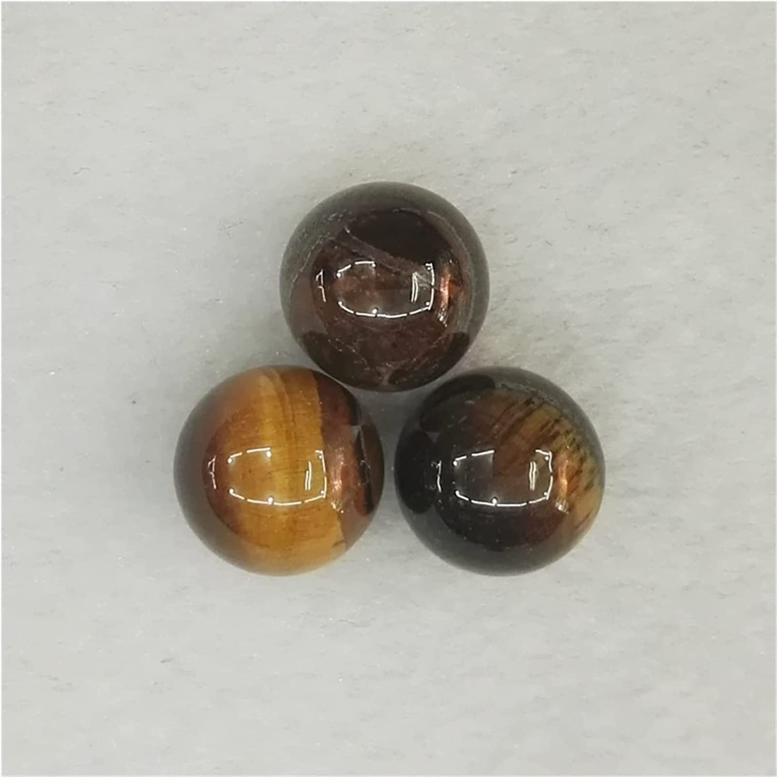 Home Kolekcje Kamień naturalny, kaboszon, tygrysie oko, kamień naturalny, okrągły koralik kulkowy, 10 mm, bez otworu, zawieszki, kamienne koraliki do produkcji biżuterii, 50 szt
