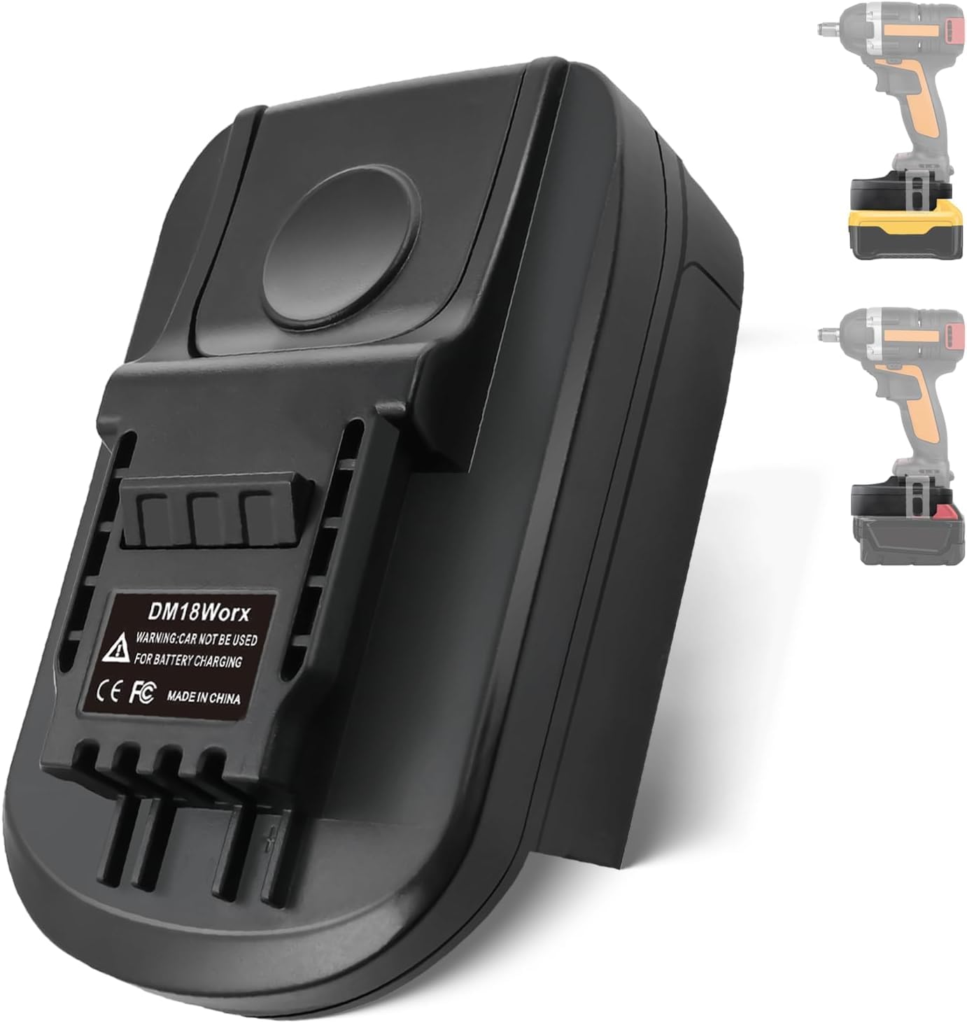DM18WORX Battery Adapter for Worx 4pin Power Tools, Adapter Convert for Dewalt 20V & Milwaukee 18V Lithium Battery to for Worx 4pin Power Tools