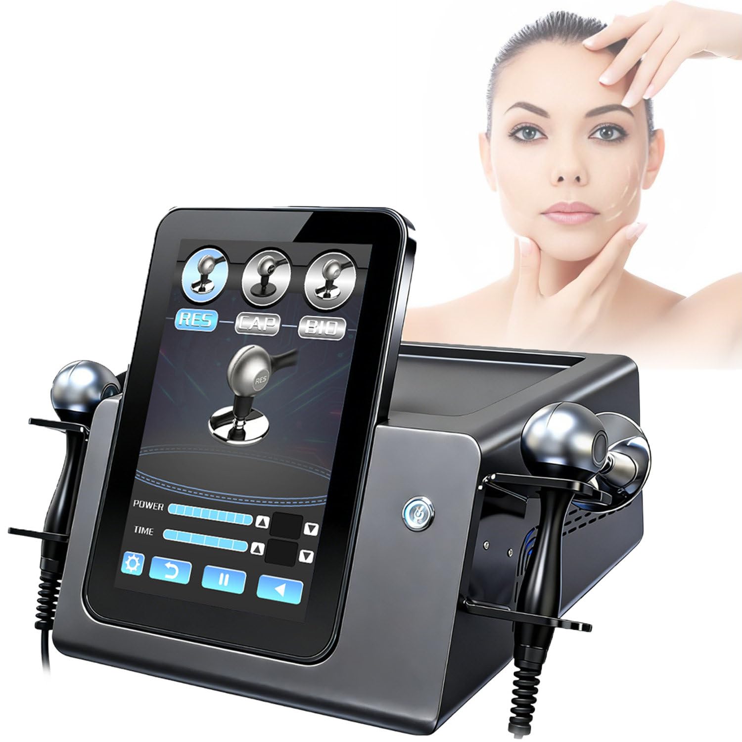 GTANND 448khz Physiotherapy Diathermy Machine,Monopolar Radiofrequency CAP/RES/BIO,Weight Loss Diathermy Therapy,For Face Lifting, Skin Firming,Muscle Pain Relief, Cellulite Reduction