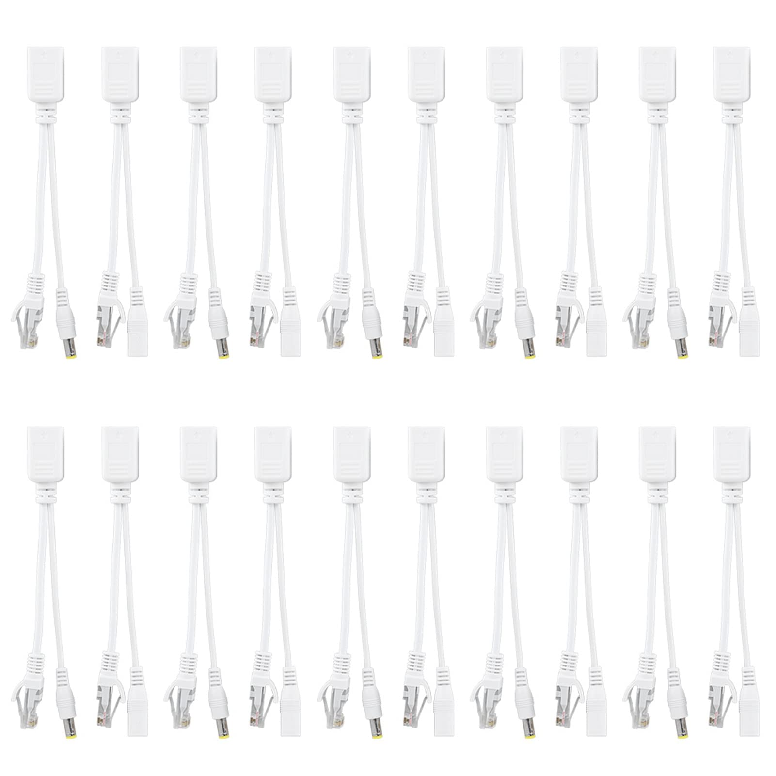 Cornesty POE Cable Superior Transmission Performance 10 Pair IP Camera Power Over Ethernet Adapter Injector Splitter DC 12 V,Plug and Play, Easy to Install, Save Wiring Costs