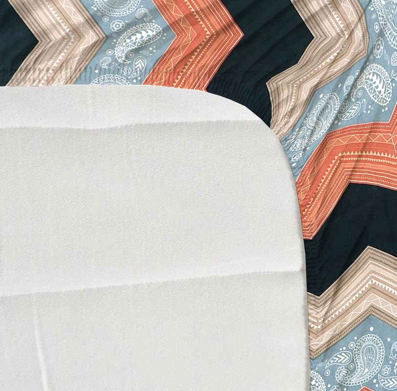 Image of la'amour Cotton All Round Elastic Fitted Bedsheets with 1 Pillow Cover|Single Mattress Bed Breathable| Longlasting | Supersoft Size - 36 x 72 + 6 inches (Color -Green and Beige)